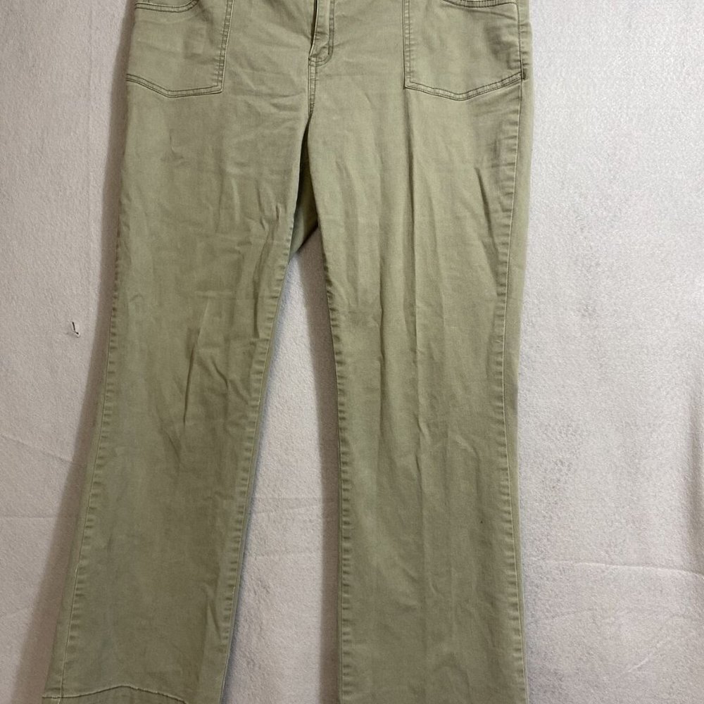 Spoon Women's‎ Jeans Flare Stretch Mid Rise 5 Pockets Green Pants Size 32